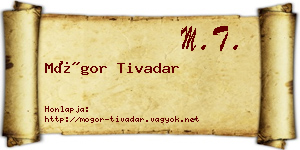 Mógor Tivadar névjegykártya