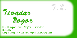 tivadar mogor business card