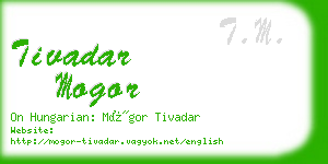 tivadar mogor business card